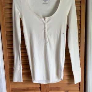 White Henley Top